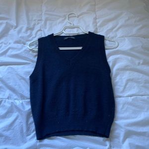 Navy crop preppy vest / dark academy/ old money vest from brandy Melville
